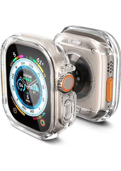 Apple Watch 49mm (Ultra 2/1) Kılıf Ultra Hybrid Crystal Clear - ACS05459 fiyatları