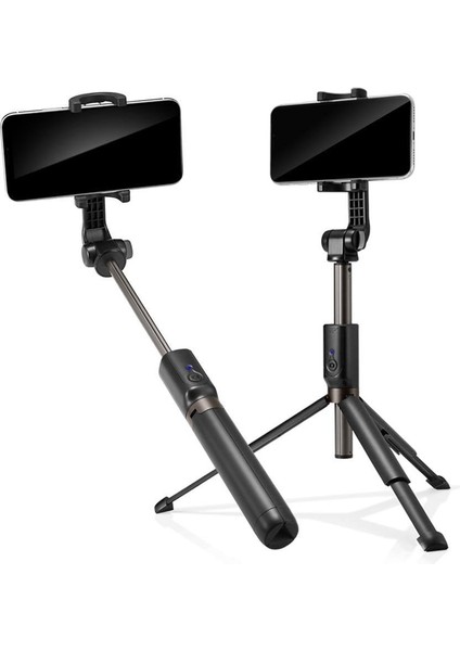 Tripod Kumandalı Kablosuz Bluetooth Selfie Çubuğu S540W Black - 000SS24111