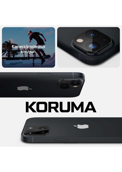 iPhone 14 / 14 Plus Kamera Lens Camı Koruyucu Glas.tR Optik (2 Adet) Crystal Clear - AGL05229