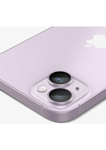 iPhone 15 / 15 Plus / 14 / 14 Plus Kamera Lens Camı Koruyucu Glas.tR EZ Fit Optik Pro (2 Adet) Purple - AGL05603