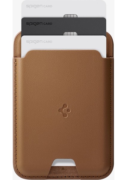 MagFit iPhone için MagSafe özellikli 3 Kartlı Manyetik Cüzdan Valentinus Wallet Brown - AFA05804