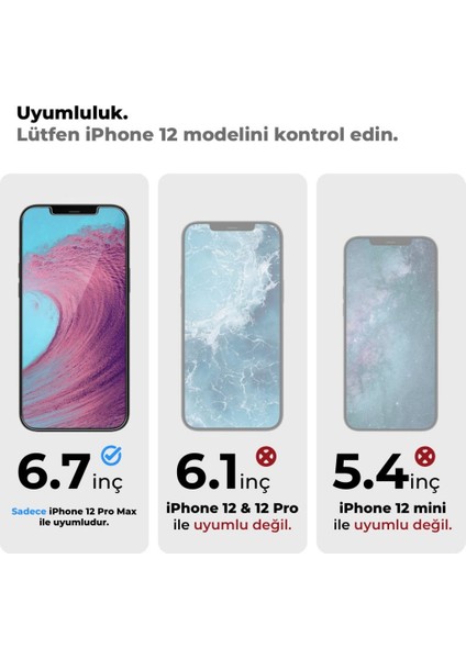 iPhone 12 Pro Max Cam Ekran Koruyucu GLAS.tR Slim HD - AGL01467