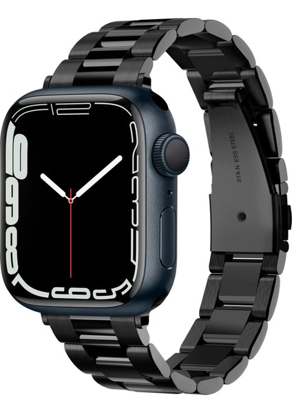 Apple Watch 42mm Seri 10 - 41mm Seri 9/8/7 - 40mm Seri SE2/SE/6/5/4 Kordon Kayış Band Modern Fit Black - AMP04803