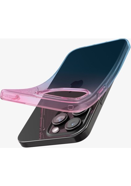 iPhone 15 Pro Kılıf Liquid Crystal 4 Tarafı Tam Koruma Gradation Pink - ACS06700