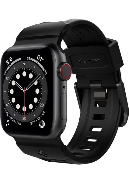 Apple Watch 42mm Seri 10 - 41mm Seri 9/8/7 - 40mm Seri SE2/SE/6/5/4 Kordon Kayış Rugged Band Matte Black - AMP02855