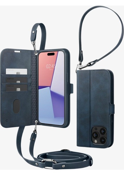 iPhone 15 Pro Max Kılıf Wallet S Pro Navy - ACS06606