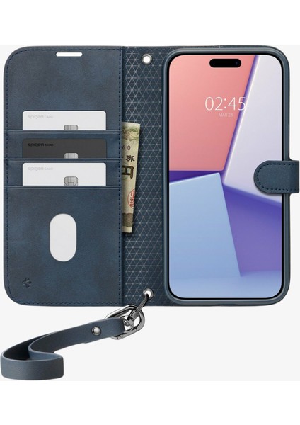 iPhone 15 Pro Max Kılıf Wallet S Pro Navy - ACS06606