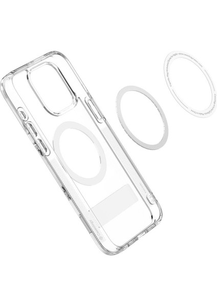 Caseology iPhone 15 Pro Kılıf Capella Mag MagSafe özellikli Kickstand Clear Red - ACS07090