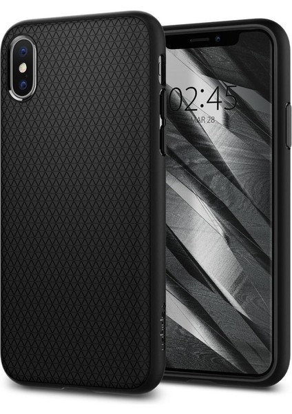 iPhone XS / X Kılıf Liquid Air Matte Black - 063CS25114