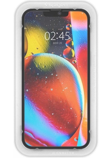 iPhone 14 / 13 / 16e / 13 Pro Cam Ekran Koruyucu Kolay Kurulum GLAS.tR Align Master Full Cover HD Black (2 Adet) - AGL03387