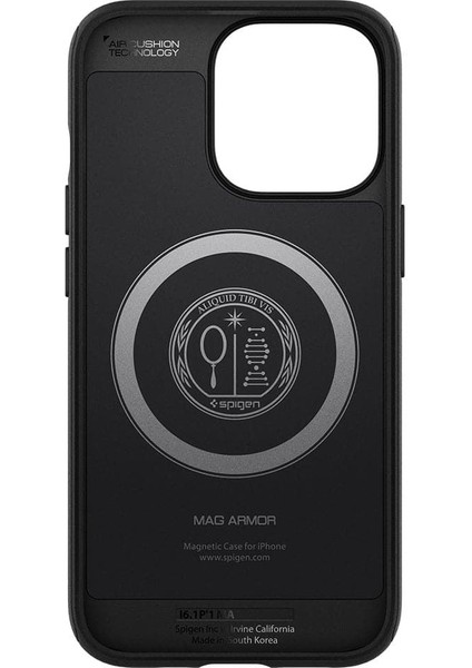 iPhone 13 Pro Kılıf Mag Armor MagFit MagSafe özellikli Matte Black - ACS03281