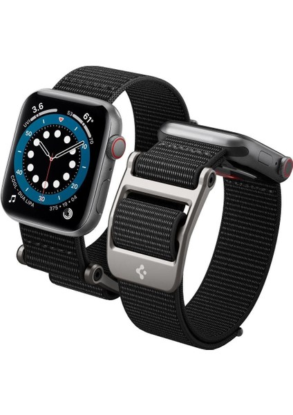 Apple Watch 49mm Ultra 2/1 - 46mm Seri 10 - 45mm Seri 9/8/7 - 44mm Seri SE2/SE/6/5/4 Kordon Kayış Band DuraPro Flex Black - AMP02465