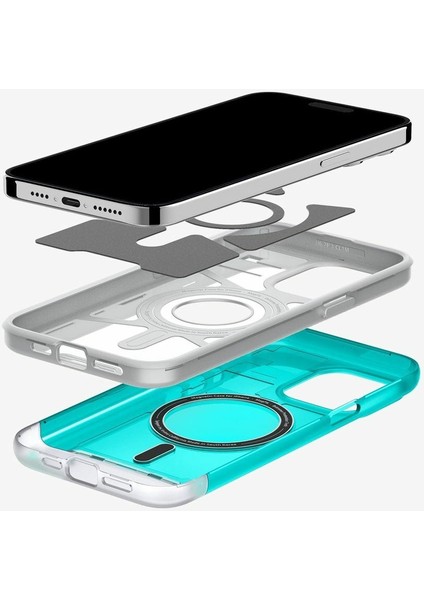iPhone 15 Pro Max ile Uyumlu Kılıf Classic C1 iMac G3 Design MagFit MagSafe özellikli Bondi Blue - ACS06608