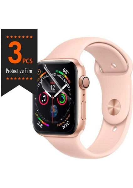 Apple Watch 41mm/40mm/38mm (Seri 9/8/SE2/7/6/SE/5/4/3/2/1) Ekran Koruyucu Film Neo Flex HD (3 Adet) - 061FL25575