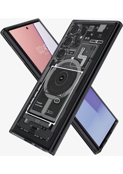 Galaxy S24 Ultra ile uyumlu Kılıf Ultra Hybrid OneTap Metal Ring MagFit Zero One - ACS07298