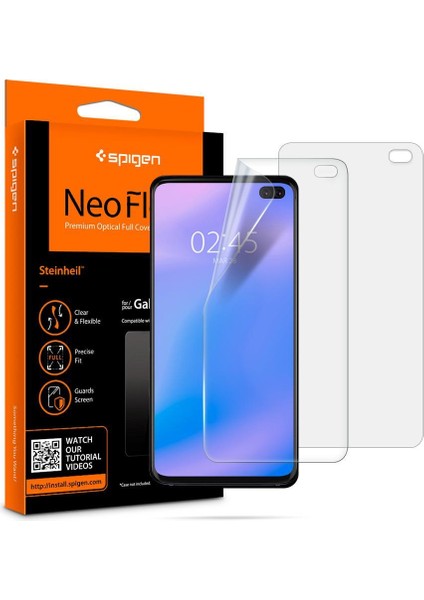 Galaxy S10 Plus ile uyumlu Ekran Koruyucu Film Neo Flex HD (2 Adet) - 606FL25695