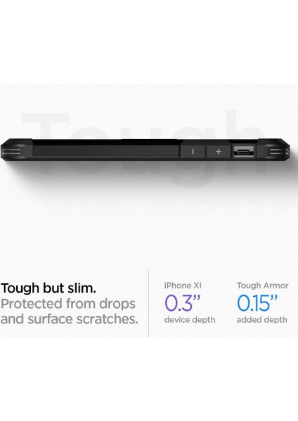 iPhone 11 ile Uyumlu Kılıf Tough Armor Black - 076CS27190