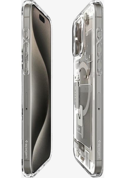 iPhone 15 Pro Max Kılıf Ultra Hybrid Zero One MagFit MagSafe özellikli Natural Titanium - ACS07211