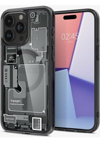 iPhone 15 Pro Max Kılıf Ultra Hybrid Zero One MagFit MagSafe özellikli Black - ACS06582