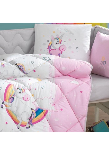 Ranforce Pamuk Bebek Yorgan Pony Pembe V1