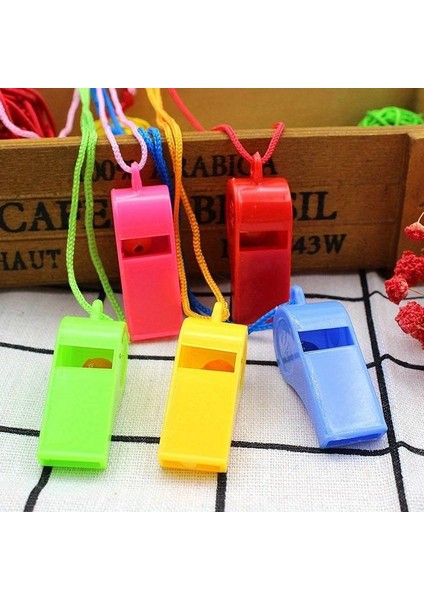 12 Adet 1.Kalite Renkli Düdük Polis Düdüğü Hakem Düdüğü Taraftar Düdüğü Yüksek Sesli Plastik Düdük