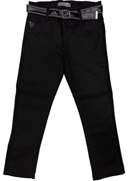 Siyah Fleto Cep Regular Erkek Çocuk Pantolon