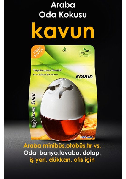 Meys Araba, Oda, Ofis, Banyo Kokusu Kavanoz Koku 100 ml Küre Koku Kavun