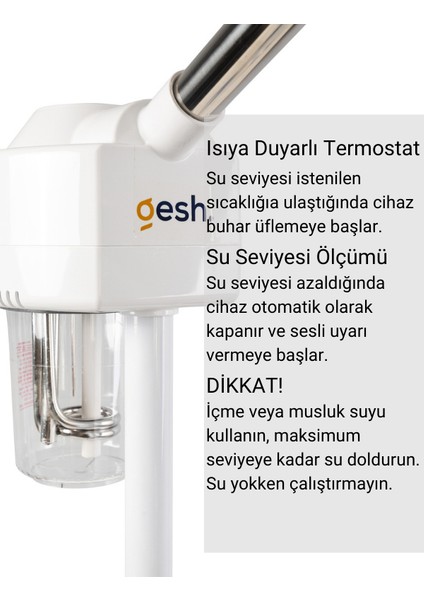 DT-318 Sıcak Buhar Ozonlu Yüz Buhar Makinesi Vapozon - Ayaklı - Profesyonel Cilt Bakımı