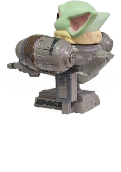 Baby Yoda Uzay Araçlı 15 cm Heykel Büst 12K Detaylı Reçine (Plastik Değildir) indirimleri