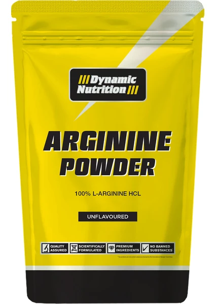 Dynamic Nutrition Aromasız Saf Arjinin Arginine 200 gr ( % 100 L Arginine ) Amino Asit 40 Servis