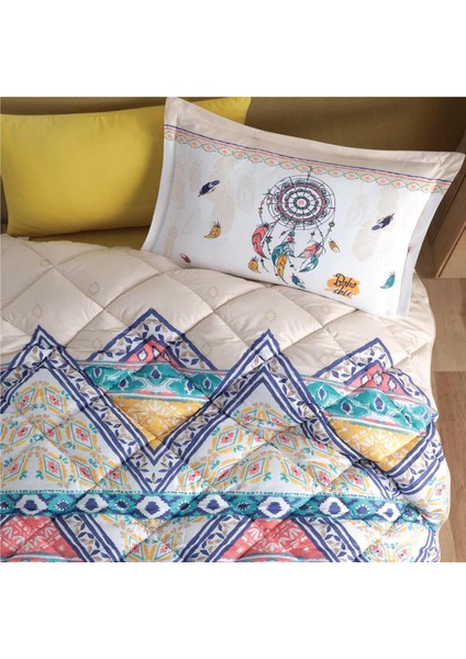 Ranforce Pamuk Çift Kişilik Yorgan Boho V1 Bej fiyatları