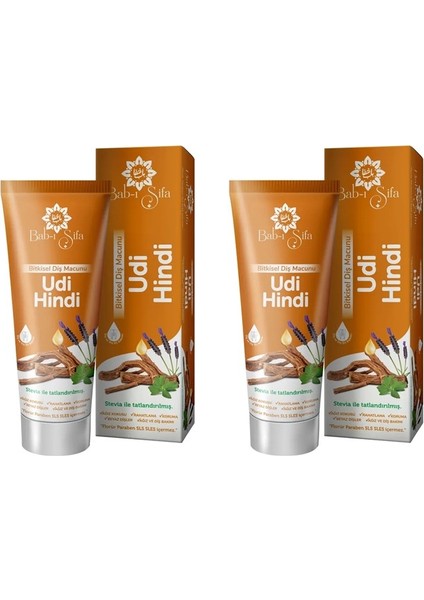 Bab-I Şifa Bitkisel Diş Macunu Udi Hindi 140gr*2