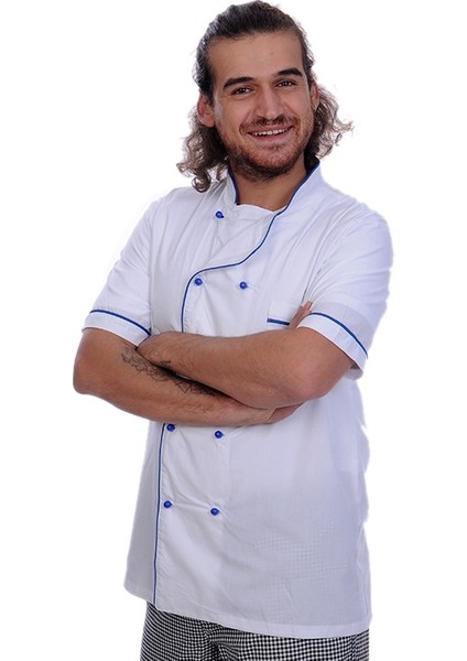 Aşçı Ceket Kısa Kollu Sax
