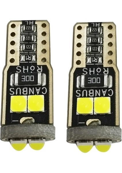 Dekoratif LED Ampul T10-6SMD 3030 Canbus 12V Çift Beyaz / LAAM865