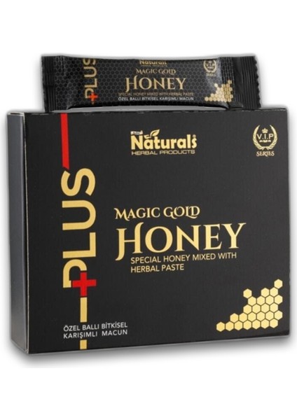 +Plus Magic Gold Honey (12 Servis)  Ballı Pekmezli Ginseng Karışımlı En Doğal Bitkisel Maksimum Enerji Macunu