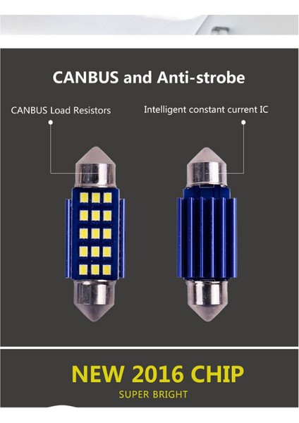 Dekoratif LED Ampul 12SMD Canbus 31MM Sofit Ampul Beyaz/ LAAM868