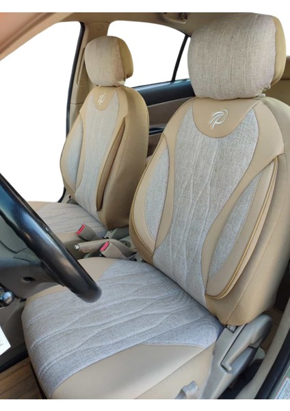 Skoda Scala 2018+ Prestij Serisi Oto Koltuk Kılıfı / Bej