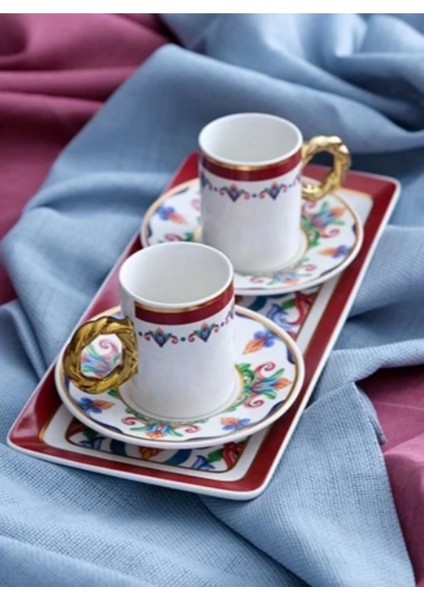 SHP6015 Kahve Fincan Takımı 2 Li bordo