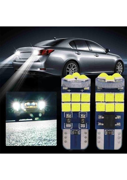 Dekoratif LED Ampul T10-18SMD 3030CANBUS 12V Çift Beyaz/ LAAM867