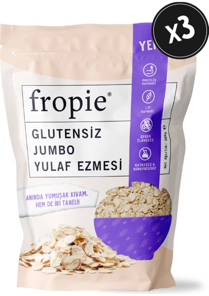 Glutensiz Jumbo Yulaf Ezmesi 300  gr x 3 Adet