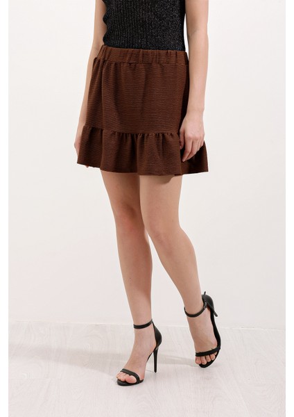 1884 Örme Mini Etek - Kahverengi fiyatları