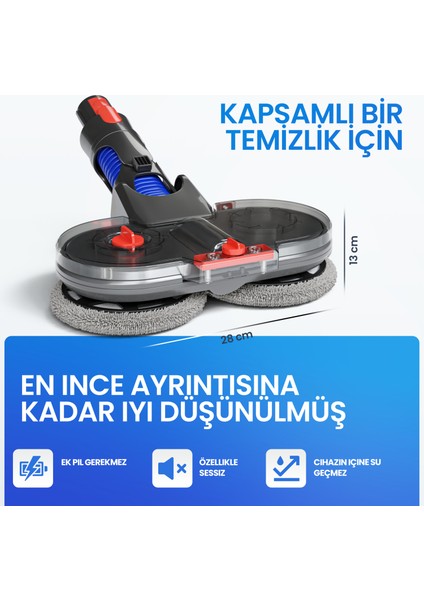 Dyson Uyumlu Elektrikli Paspas Aparatı Gen5/ V7/ V8/ V10/ V11/ V15