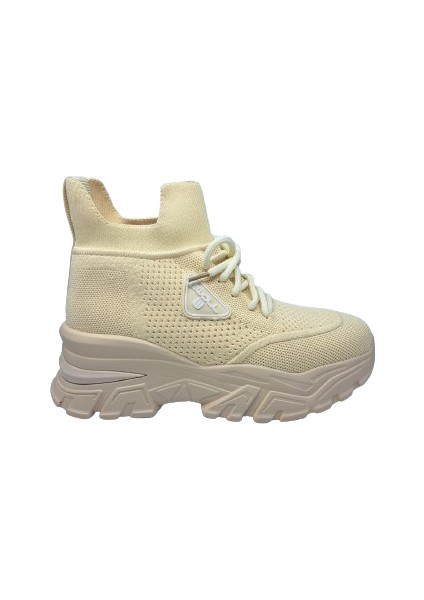 241-1007 Bayan Içten Dolgulu Spor Ayakkabı Bej fiyatları