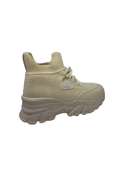 241-1007 Bayan Içten Dolgulu Spor Ayakkabı Bej fırsatları