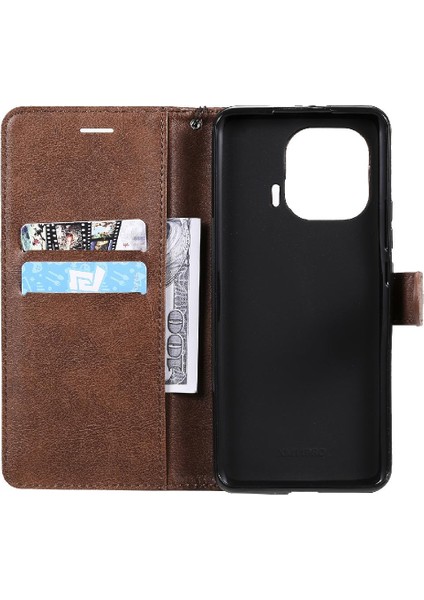 Kart Yuvası Klasik ile Xiaomi 11 Pro Yüksek Kalite Deri Için Flip Case (Yurt Dışından)
