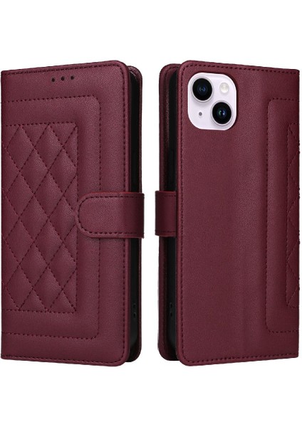 Iphone 14 Için Flip Case Artı Kapak Kapak Kılıf Cüzdan Basit (Yurt Dışından)