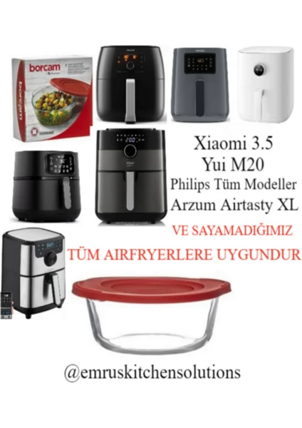 Airfryer Için Borcam Xiaomiairfryer3,5l Philips Airfryer4,1/7.3 Xxl Tefal Easyfry Arzumairtasty Xl