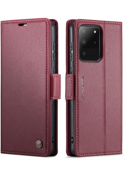 Samsung Galaxy S20 Ultra Darbeye Dayanıklı Durumda Anti Dolandırıcılık Cüzdan (Yurt Dışından)
