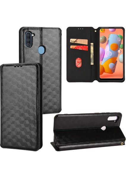 Samsung Galaxy A11 Pu Deri 3D Desen Cüzdan Kart Yuvaları Için Kılıf (Yurt Dışından)