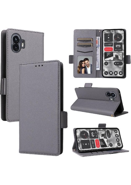 Nothing Kılıf Telefon 2 Pu Deri Yan Toka Kart Yuvaları Tutucu Manyetik (Yurt Dışından)